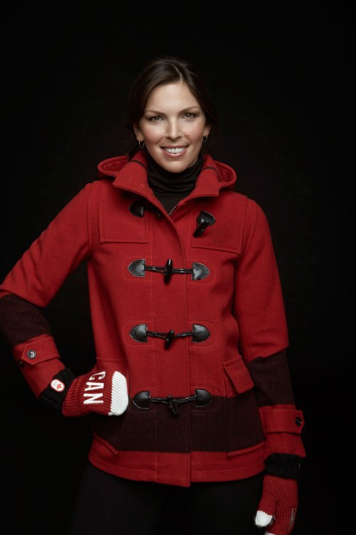 Caroline Calve styles her Olympic outfit from The Hudson's Bay Co. 