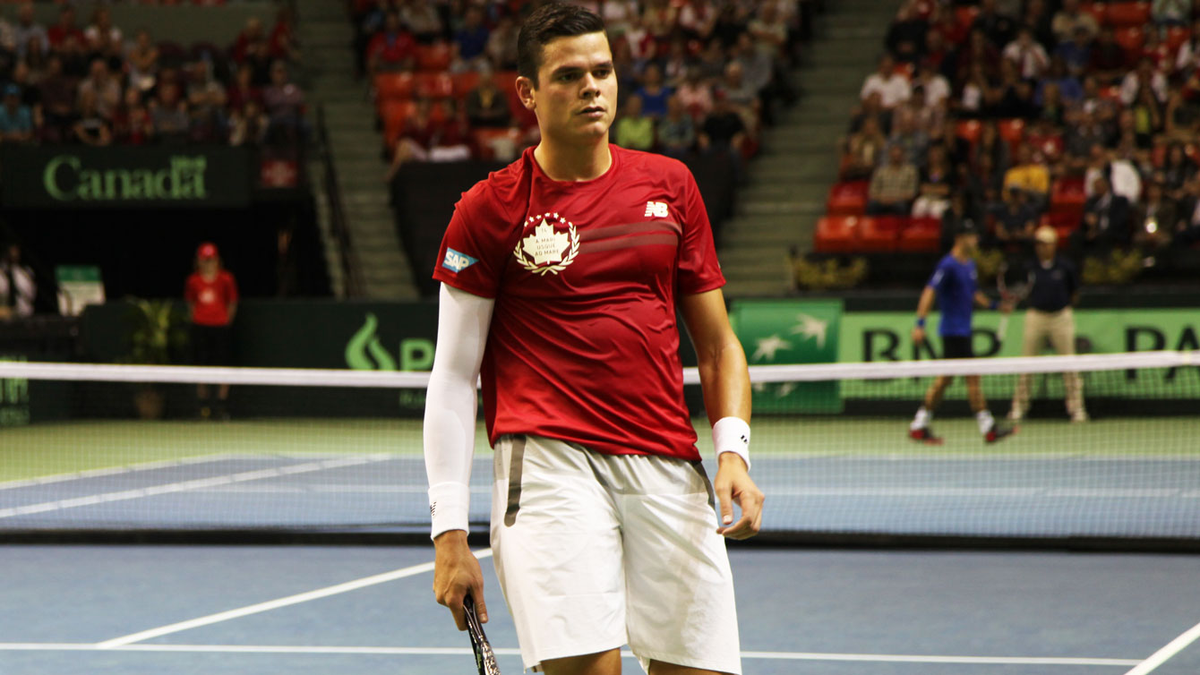 Milos Raonic was in control of the match against Santiago Giraldo from the start.