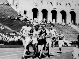 Des coureurs lors des Jeux de Los Angeles en 1932.