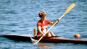 Sue Holloway dans son kayak.