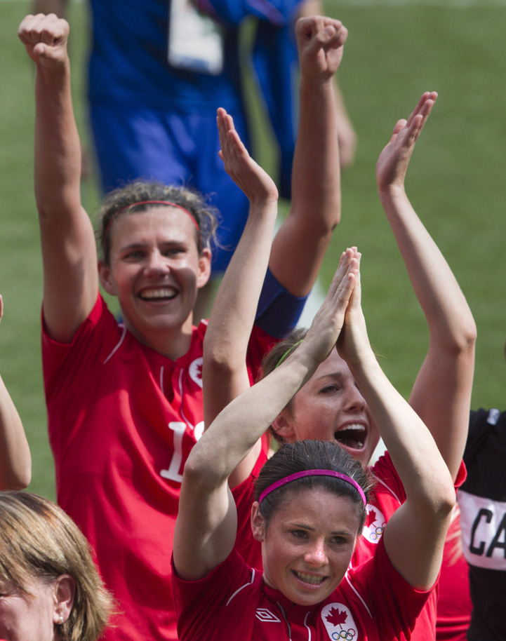 Christine Sinclair; Diana Matheson; Chelsea Stewart