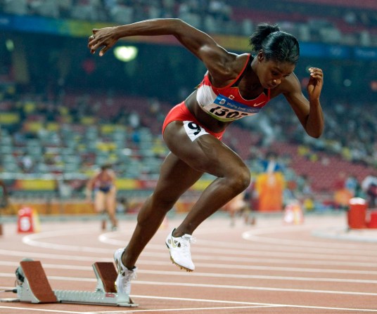 Carline Muir Carline Muir aux Mondiaux d'athlétisme de 2015