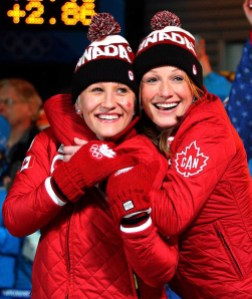 Kaillie Humphries et Heather Moyse Photo : La Presse Canadienne