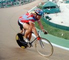 Curt Harnett pendant l’épreuve de cyclisme sur piste à Atlanta 1996 (Photo : PC)