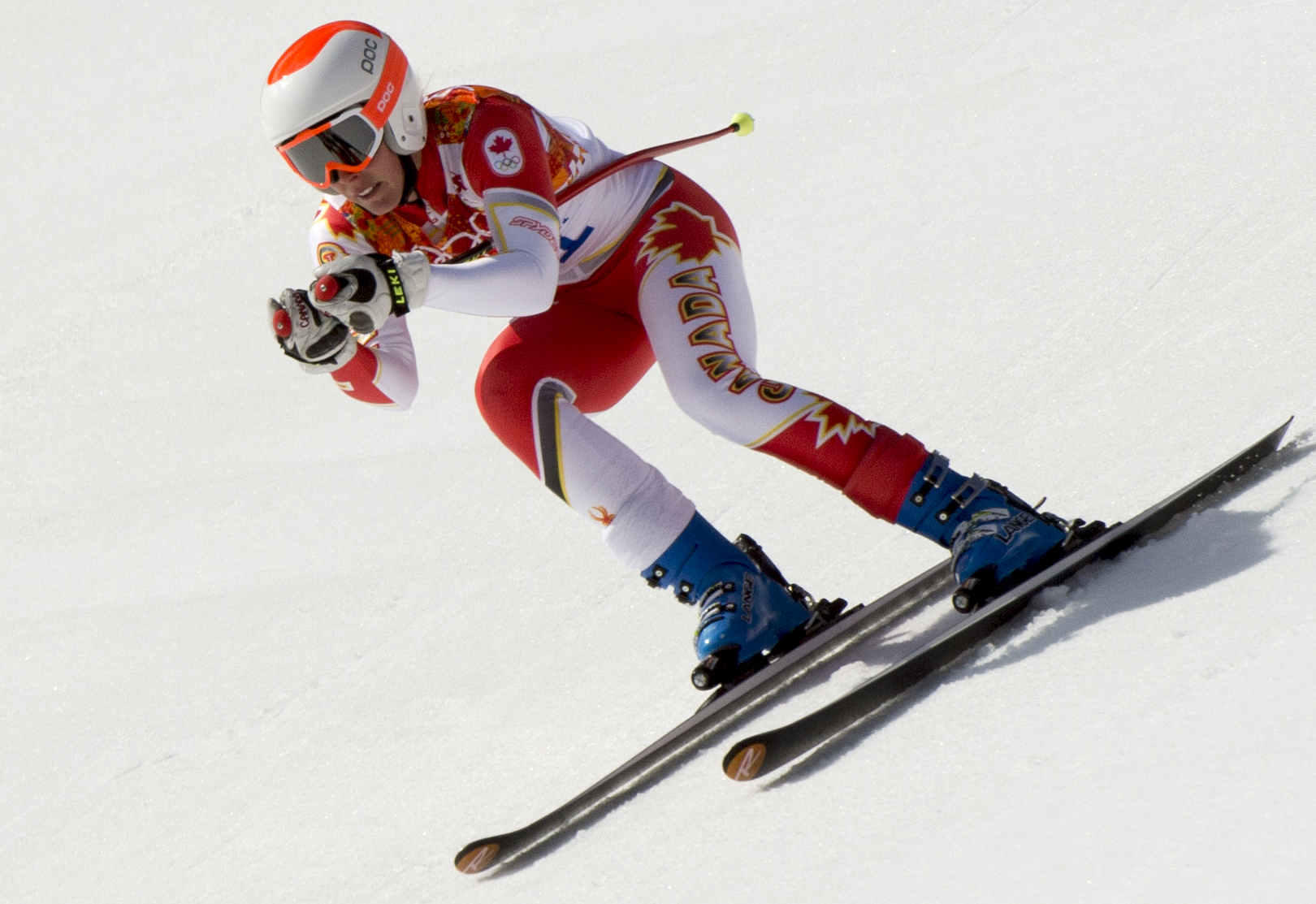 Marie-Michèle Gagnon pendant l’épreuve de descente à Sotchi 2014 (Photo : PC)