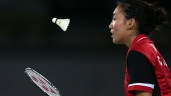 Michelle Li a remporté l'or en badminton à Glasgow.