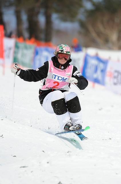 Chloé Dufour-Lapointe lors de la super finale de la Coupe du monde de Tazawako, le 27 février 2016 (Photo : HIROYUKI SATO (Satton Press))