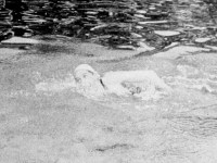 George Hodgson à l'épreuve du 400 m style libre aux Jeux de Stockholm, en 1912