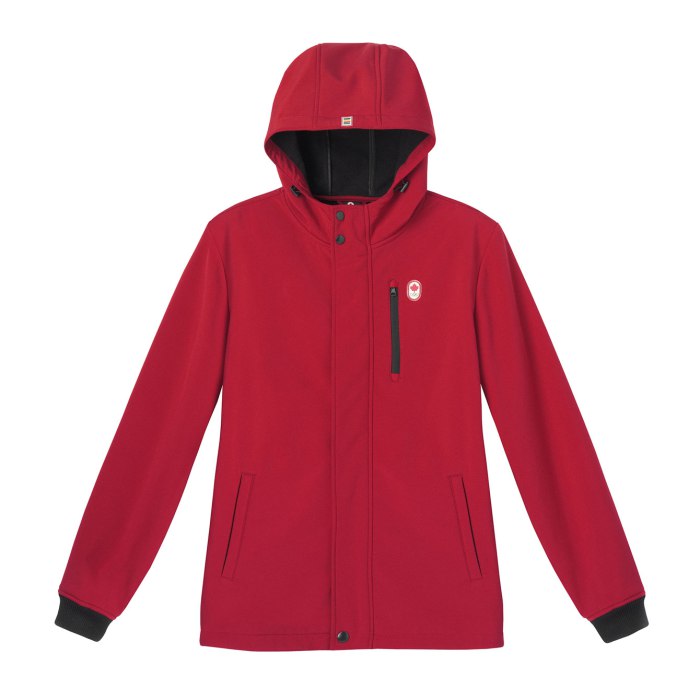 Veste à capuchon Softshell Feuille d’érable Canada pour hommes – devant 125 $