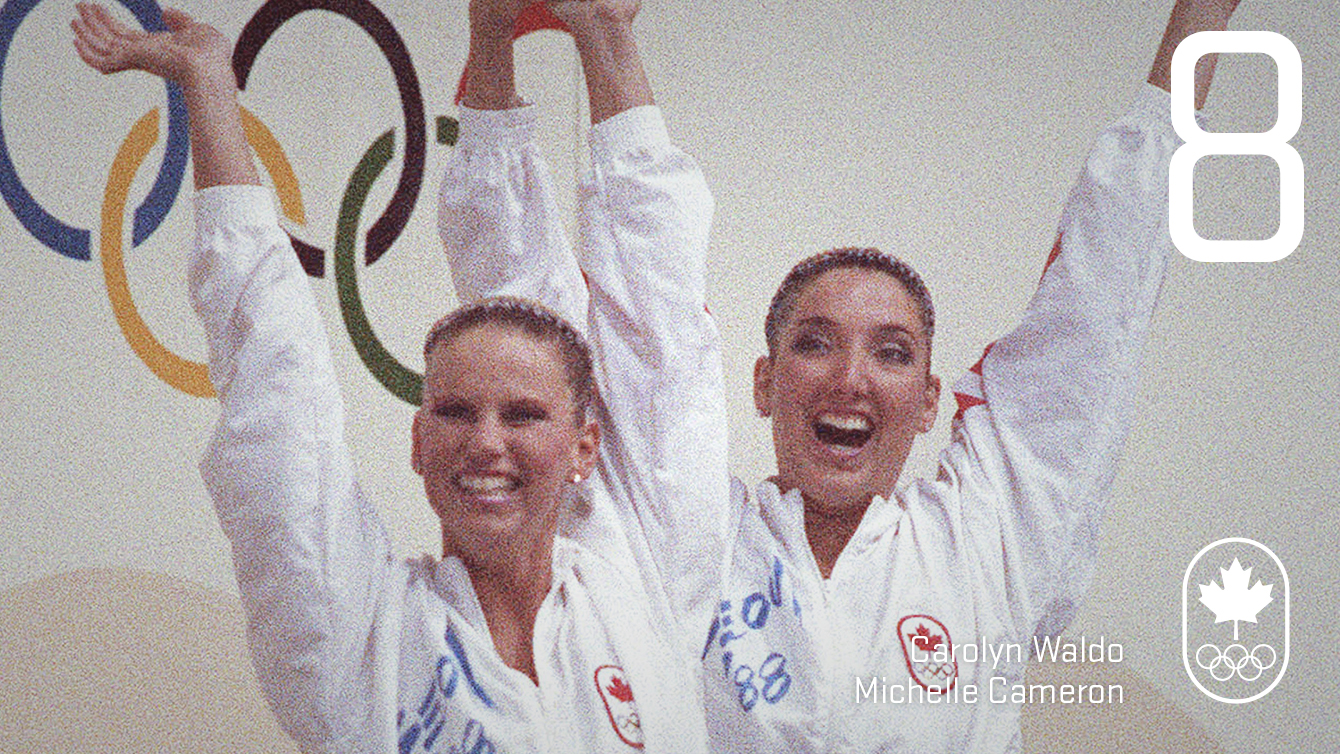 Jour 8 - Carolyn waldo et Michelle Cameron : Séoul 1988, nage synchronisée (or)