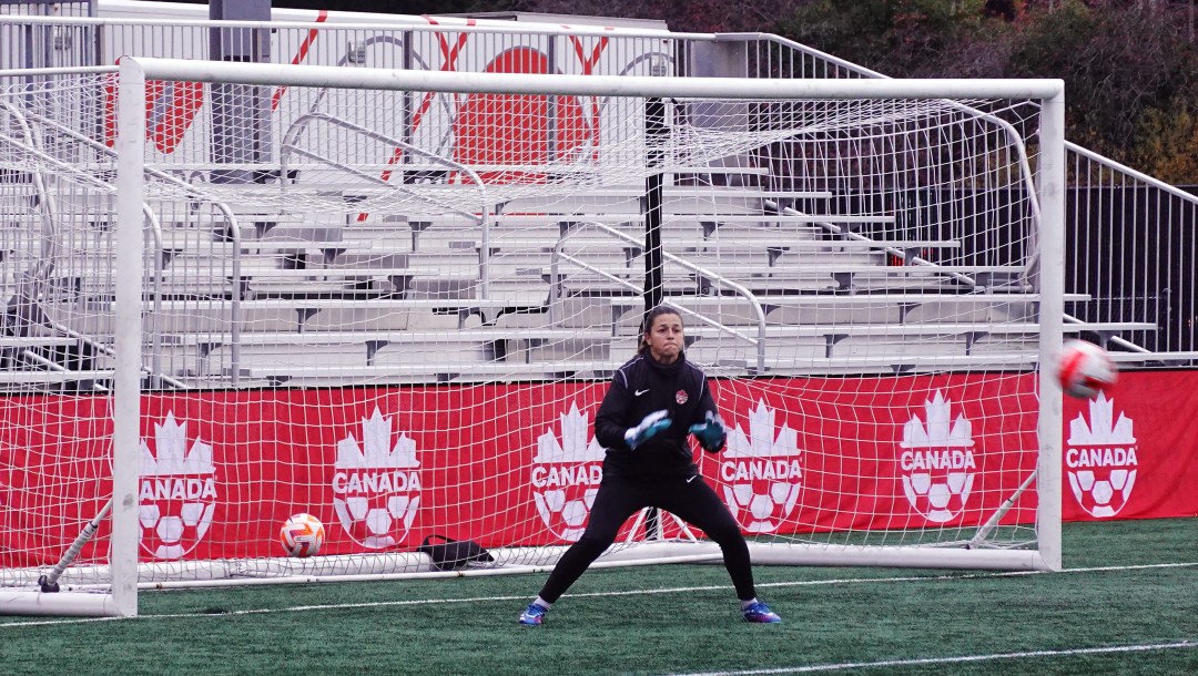 Sabrina D'Angelo à l'entraînement.