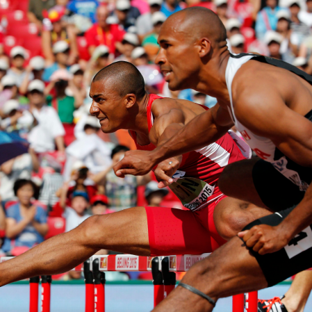 Capture d’écran 2016-06-01 à 16.47.30 Damian Warner et Ashton Eaton en course au 110m à haies