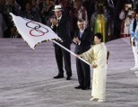 Le gouverneur de Tokyo lors de la cérémonie de clôture des Jeux olympiques de 2016, à Rio. (AP Photo/Charlie Riedel)