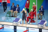 e relais féminin 4x200 m en bronze aux Jeux olympiques de Rio, le 10 août 2016. (COC / Steve Boudreau)