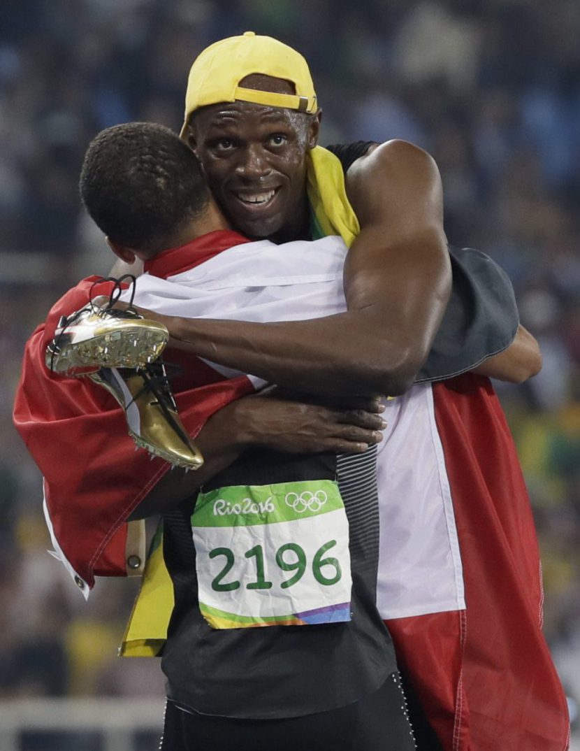 Andre de Grasse en bronze à l'épreuve du 100 m lors des Jeux olympiques de 2016, à Rio. Photo : COC