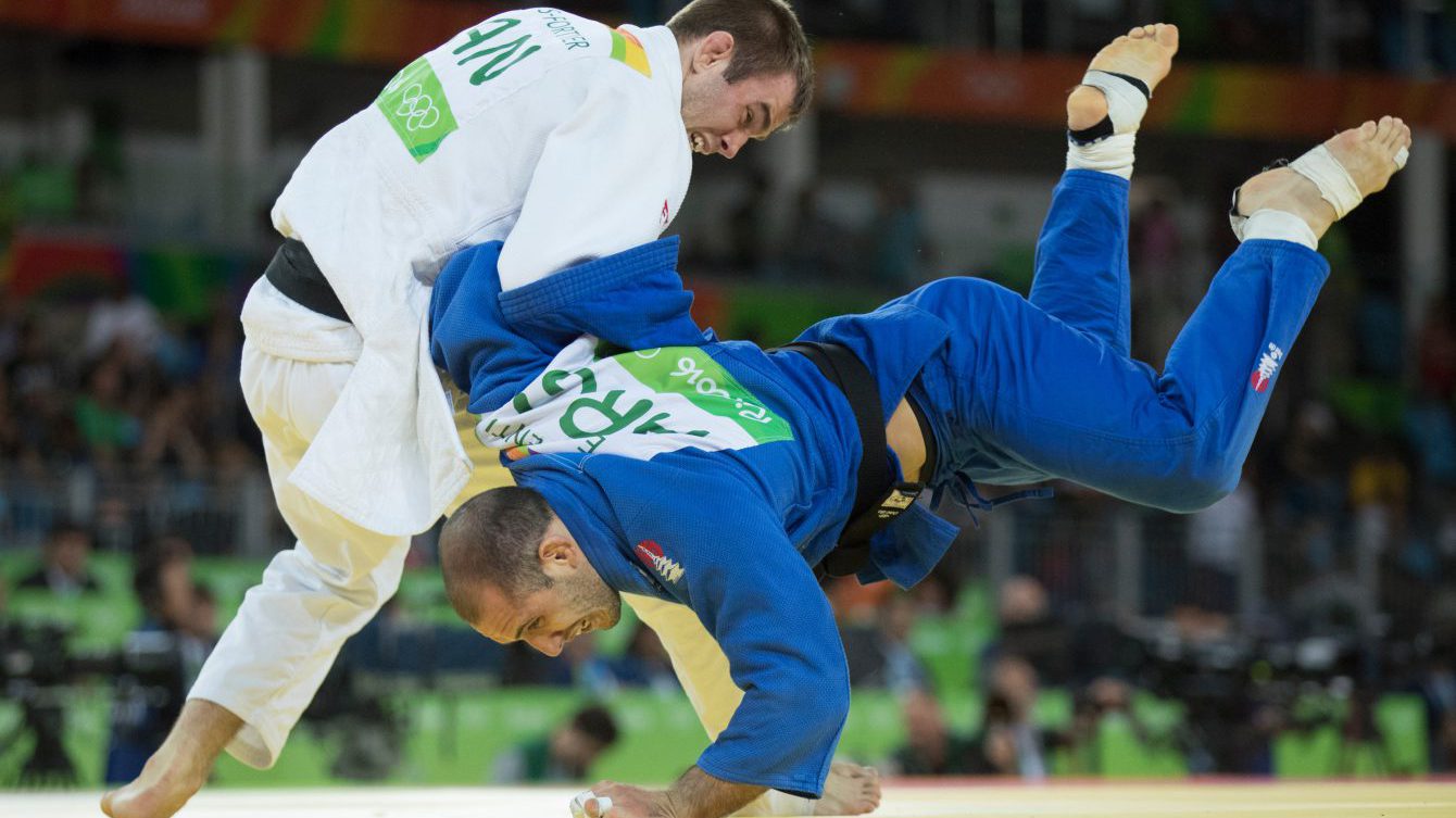 Antoine Valois-Fortier pendant un combat