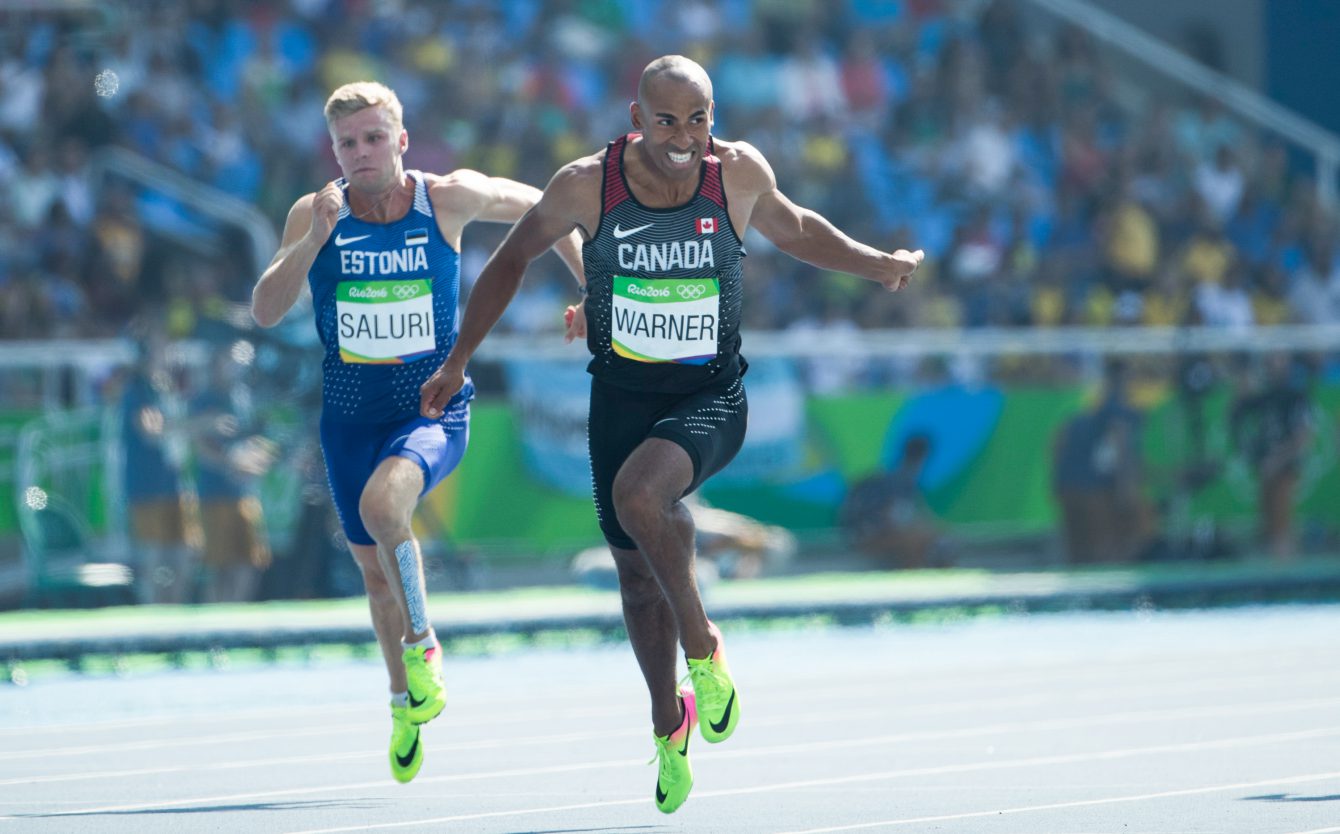 Damian Warner, décathlon aux Jeux de 2016, à Rio. COC Photo by Stephen Hosier