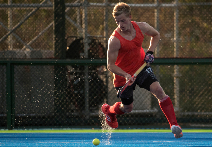 Brenden Bissett lors d’un match amical contre la Nouvelle-Zélande aux Jeux olympiques de 2016, à Rio. COC Photo by Jason Ransom