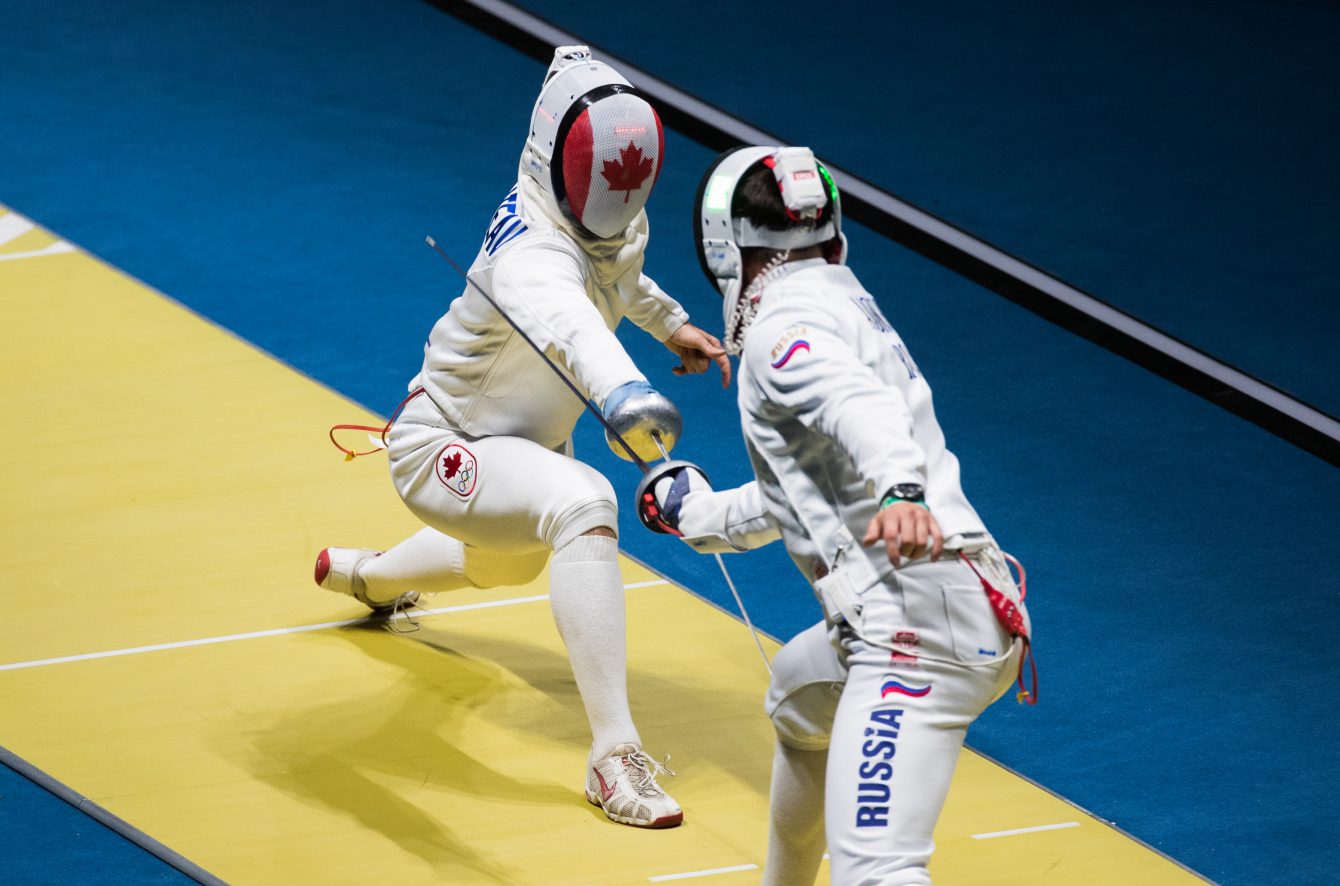 Maxime Brinck-Croteau affronte un athlète de la Russie