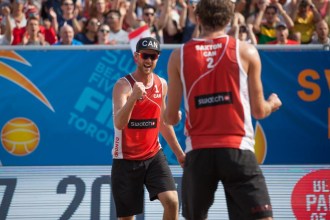 Saxton et Schalk aux finales World Tour Swatch FIVB de Toronto (Photo/Thoas Skrlj)