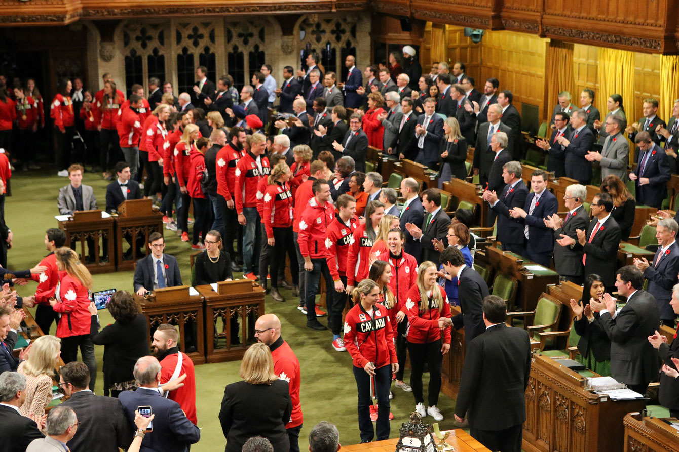 La célébration des athlètes de Rio 2016, à Ottawa et Gatineau le 2 novembre 2016. (Photo : Greg Kolz)