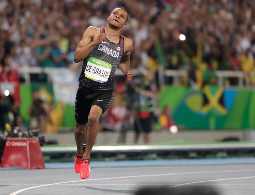 Andre De Grasse a donné du fil à retorde au triple champion olympique du 100 m Usain Bolt à Rio 2016.