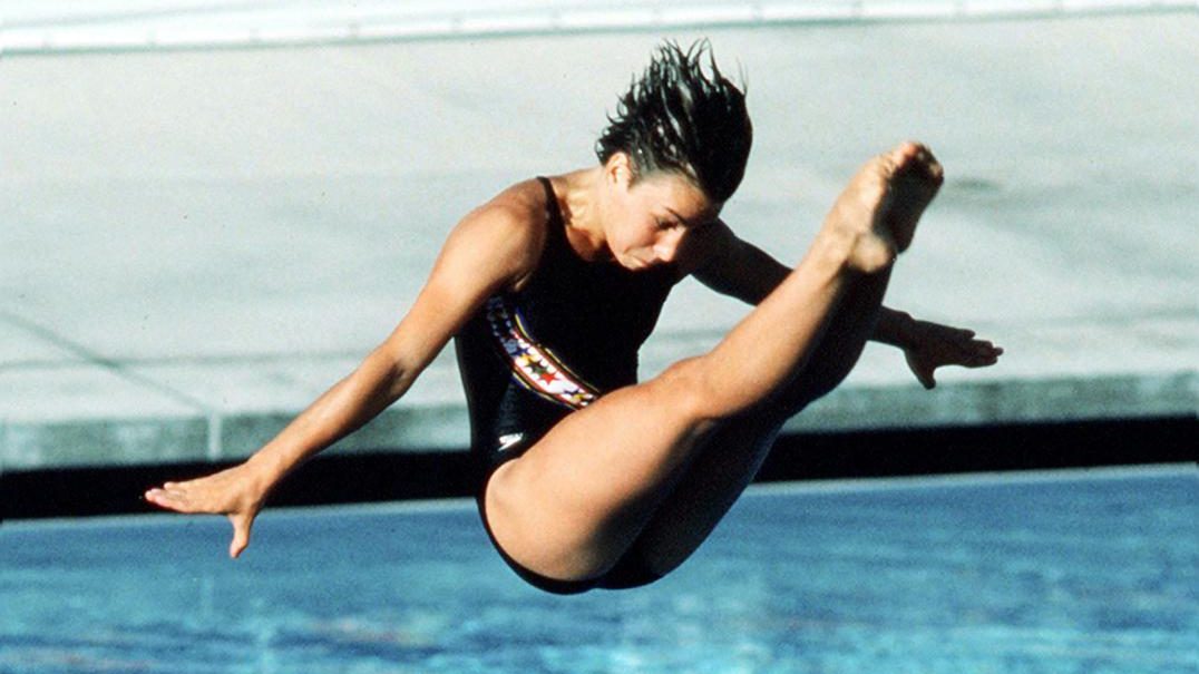 Sylvie Bernier aux Jeux olympiques de Los Angeles en 1984. (Photo PC/AOC)