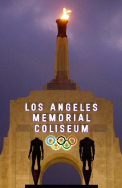 Olympics Los Angeles Le Memorial Coliseum de Los Angeles. (AP Photo/Damian Dovarganes, File)
