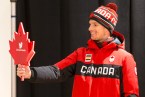 Max Parrot lors du dévoilement de la collection d'Équipe Canada pour PyeongChang 2018, à Toronto, le 3 octobre 2017. (Photo : COC)