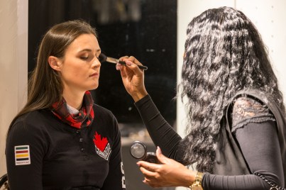 HBC Canada Kit Launch Marielle Thompson lors du dévoilement de la collection d'Équipe Canada pour PyeongChang 2018, à Toronto, le 3 octobre 2017. (Photo : COC)