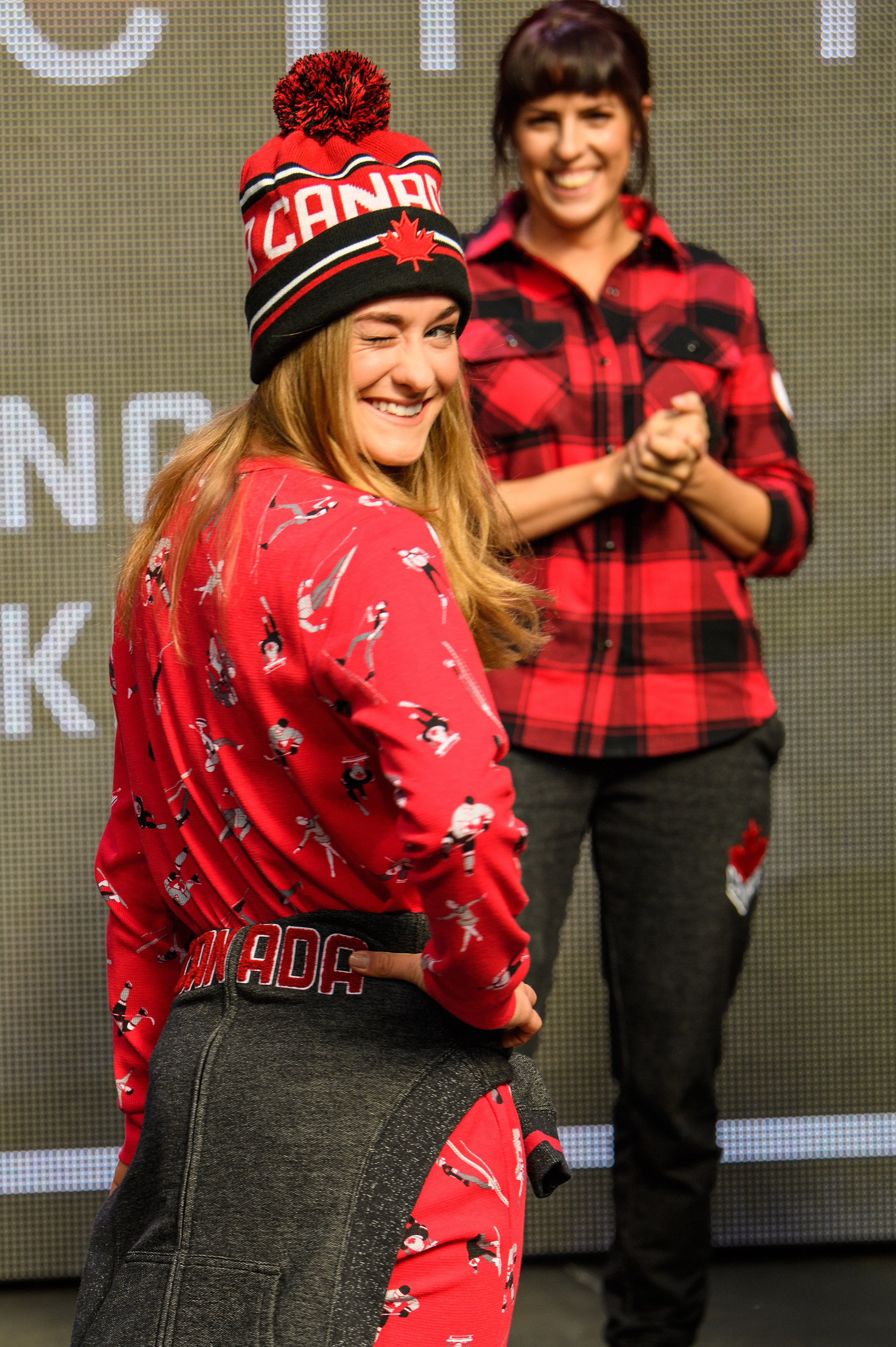 Taylor Henrich lors du dévoilement de la collection d'Équipe Canada pour PyeongChang 2018, à Toronto, le 3 octobre 2017. (Photo : COC)