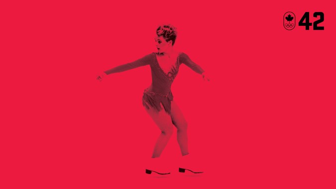 100 COUNTDOWN 42 HOR La patineuse artistique Elizabeth Manley est devenue la chérie du Canada à Calgary 1988. À l'adolescence, elle avait souffert de dépression et elle a eu un programme libre désastreux aux Mondiaux de 1987. Mais elle a surmonté cela et une maladie pour livrer le programme de sa vie et gagner l'argent olympique. SOIS COURAGEUX