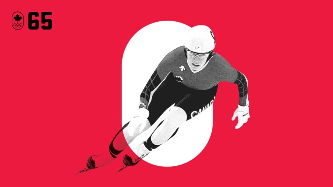 100 COUNTDOWN 65 HOR Une commotion a empêché Annie Perreault de participer à Lillehammer 1994. Ensuite, seulement quelques moins avant Nagano 1998, elle a été opérée aux jambes pour contrer le syndrome de Loge. Elle est revenue au sport pour devenir la première championne olympique canadienne dans une épreuve individuelle de patinage de vitesse sur courte piste en remportant le 500 m. SOIS DÉTERMINÉ