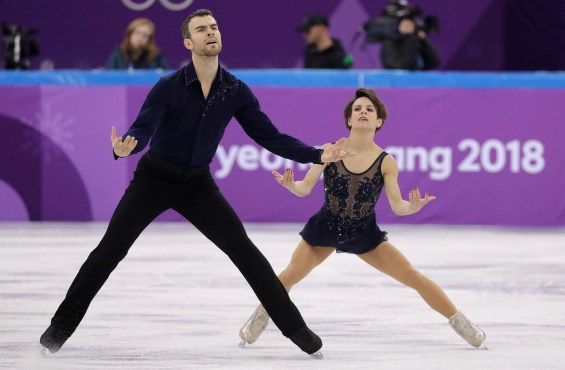 Meagan Duhamel et Eric Radford aux Jeux olympiques de PyeongChang.