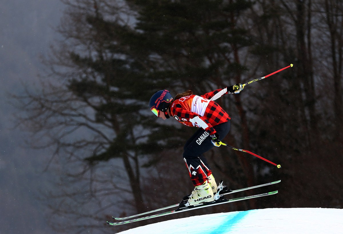 India Sherret lors des qualifications pour l'épreuve féminine de ski cross, le 22 février 2018. Photo COC/Vaughn Ridley