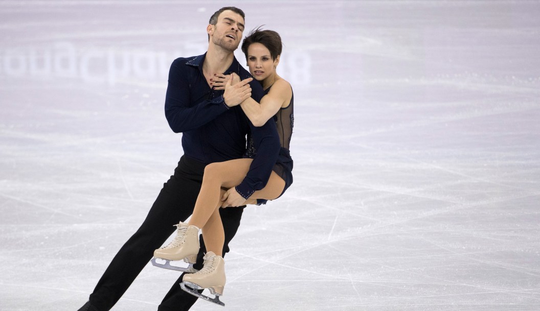 Meagan Duhamel et Eric Radford aux Jeux olympiques de PyeongChang.