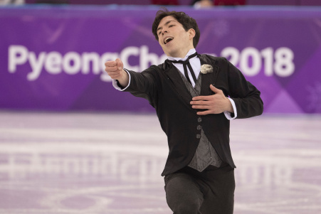 Keegan Messing présente son programme court en finale de patinage artistique. LA PRESSE CANADIENNE/HO - COC – Jason Ransom