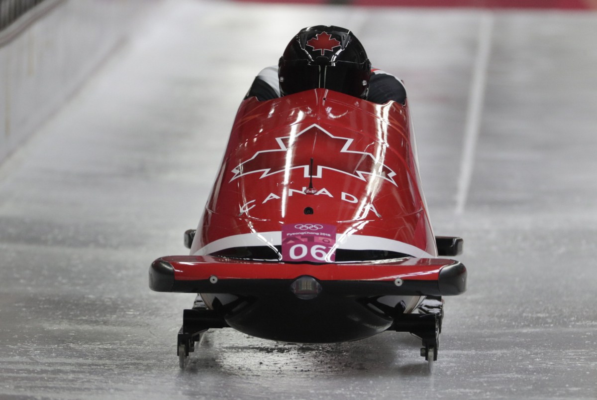 Alex Kopacz et Justin Kripps en compétition au bob à deux. (Photo par Jason Ransom/COC)