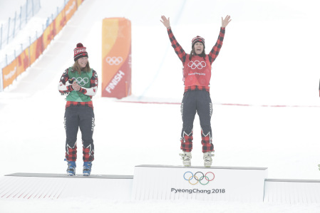 Kelsey Serwa a terminé en première place, suivie par sa coéquipière, Brittany Phelan. (Photo: COC/Jason Ransom et David Jackson)