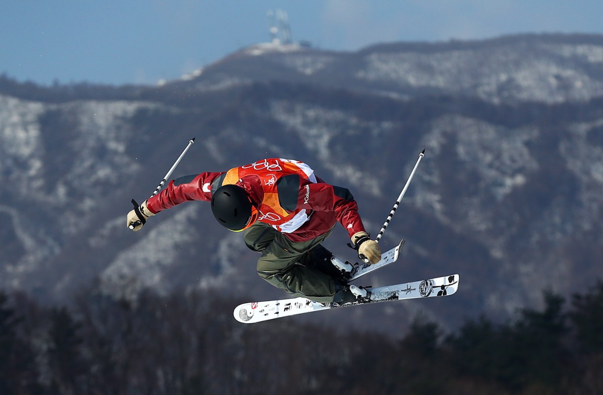 Noah Bowman lors de la finale de ski demi-lune, le 22 février 2018. Photo COC/Vaughn Ridley