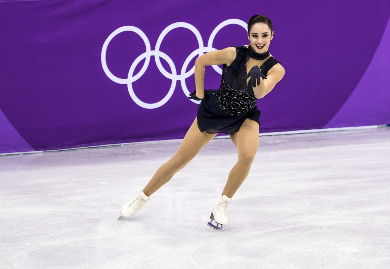 Kaetlyn Osmond pendant le programme court féminin de l'épreuve par équipes aux Jeux olympiques de PyeongChang 2018, le 11 février 2018 à Gangneung, en Corée de Sud. (Photo: Stephen Hosier)