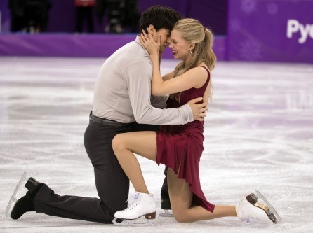 Equipe Canada - Patinage artistique - Kaitlyn Weaver et Andrew Poje - Pyeongchang 2018 Kaitlyn Weaver et Andrew Poje patinent leur programme libre en danse sur glace aux Jeux olympiques de PyeongChang, le 20 février 2018. Photo COC – Jason Ransom