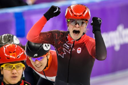 Kim Boutin a remporté le bronze au 1500 m en patinage de vitesse sur courte piste. (Photo par Vincent Ethier/COC)