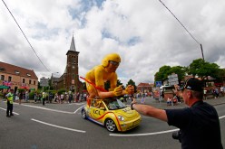 char allégorique de la caravane publicitaire du Tour de France 2018