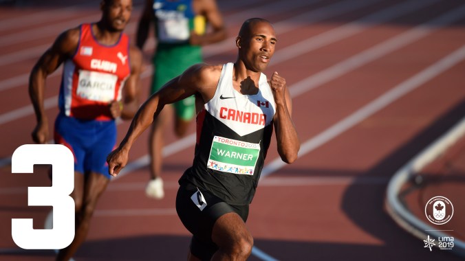 3-WIDE À Toronto 2015, Équipe Canada avait remporté un record de 78 médailles d’or! Plusieurs de ces champions des Pan Am seront en action à Lima pour défendre leurs titres, dont @Damian Warner, médaillé d’or au décathlon en 2015 et médaillé de bronze olympique l’année suivante à Rio 2016.