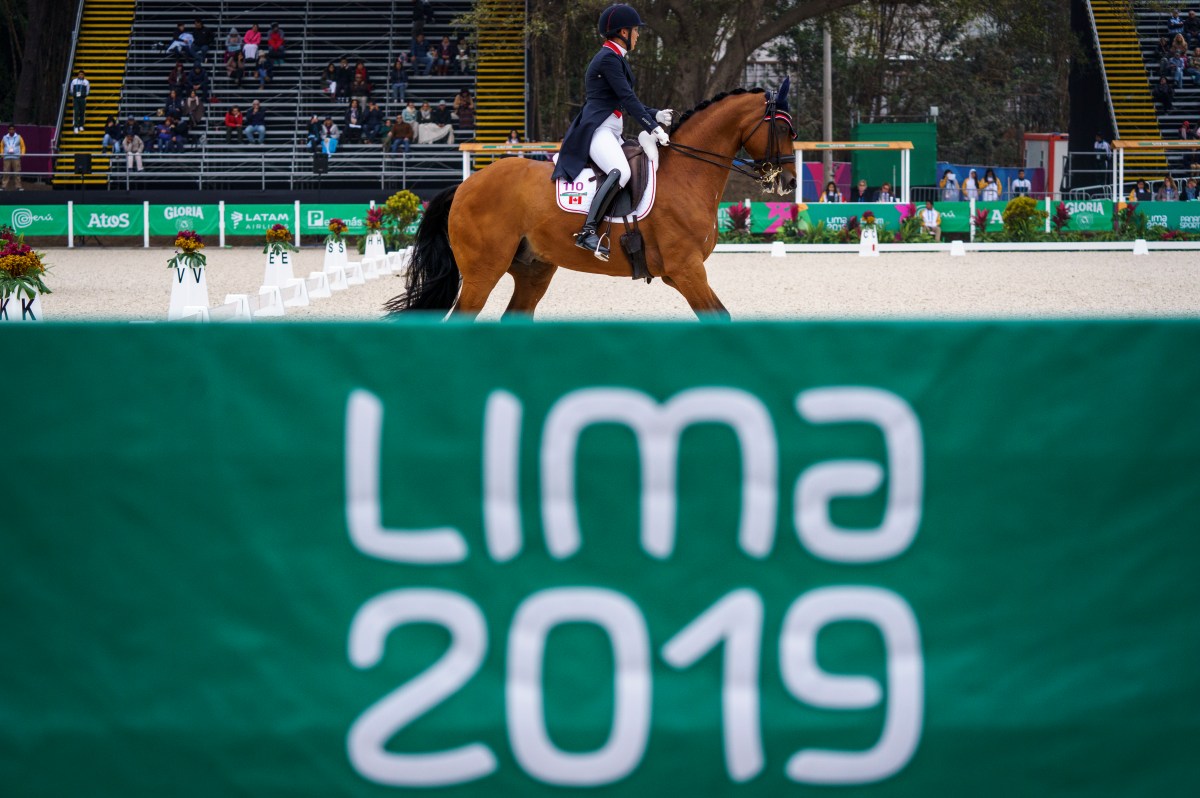 Équipe Canada Jill Irving à l'épreuve du Dressage à Lima 2019