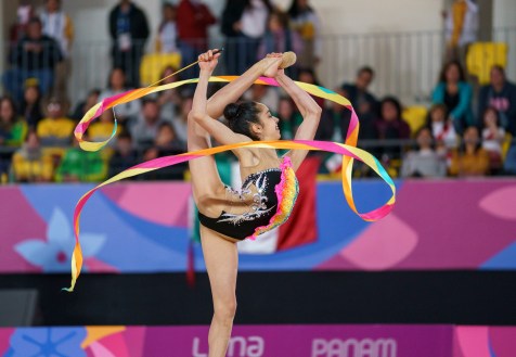 Équipe Canada Natalie Garcia Lima 2019 Natalie Garcia participe à la gymnastique rythmique aux Jeux panaméricains de 2019 à Lima, le 3 août 2019. Photo de David Jackson / COC