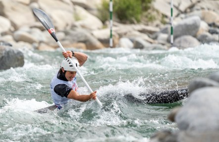 Équipe Canada Keenan Simpson slalom Lima 2019 Keenan Simpson, du Canada, participe au slalom en kayak masculin aux Jeux panaméricains de 2019 à Lima, le 4 août 2019. Photo de David Jackson / COC