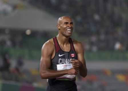DAJ_20190806_74 Damian Warner réagit après avoir terminé deuxième à l'épreuve du 400 m lors du décathlon, aux Jeux panaméricains de Lima, au Pérou, le 6 août 2019. Photo : David Jackson/COC