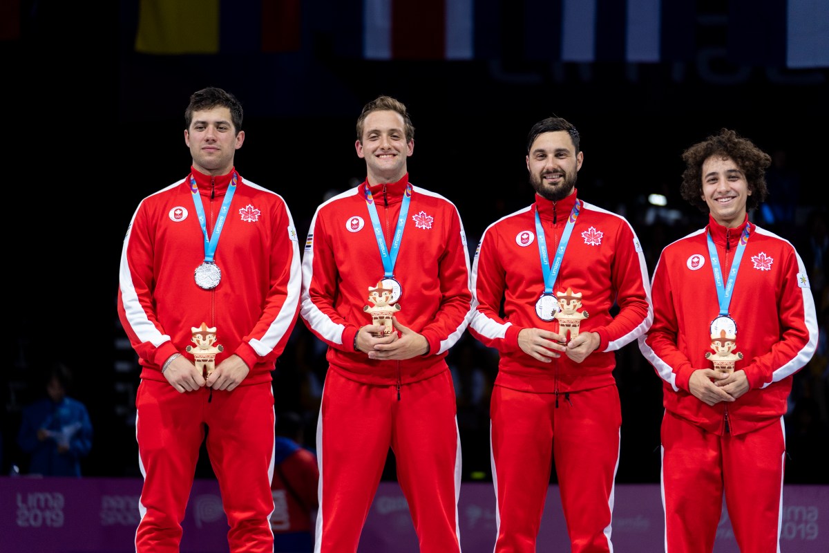 L'équipe du sabre masculin à Lima 2019